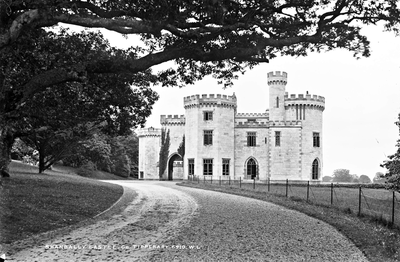 **Approach to Shanbally Castle with porte-cochère visible at left**