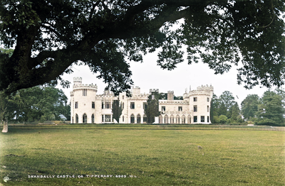 **View of Shanbally Castle across the southern gardens - now in colour**