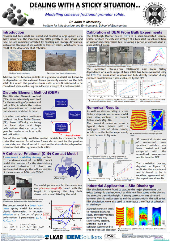 Dealing with a sticky situation: Modelling cohesive frictional granular solids